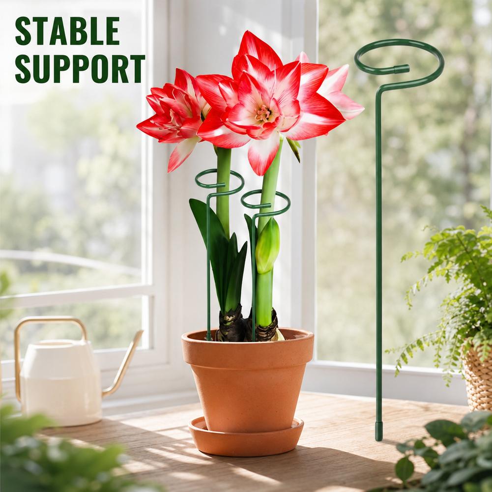 Gardening Tools Range - 金属製植物支柱、庭の花茎用クライミングステーク、防錆、落下防止ホルダー、鉢植え用トレリス、再利用可能なツール