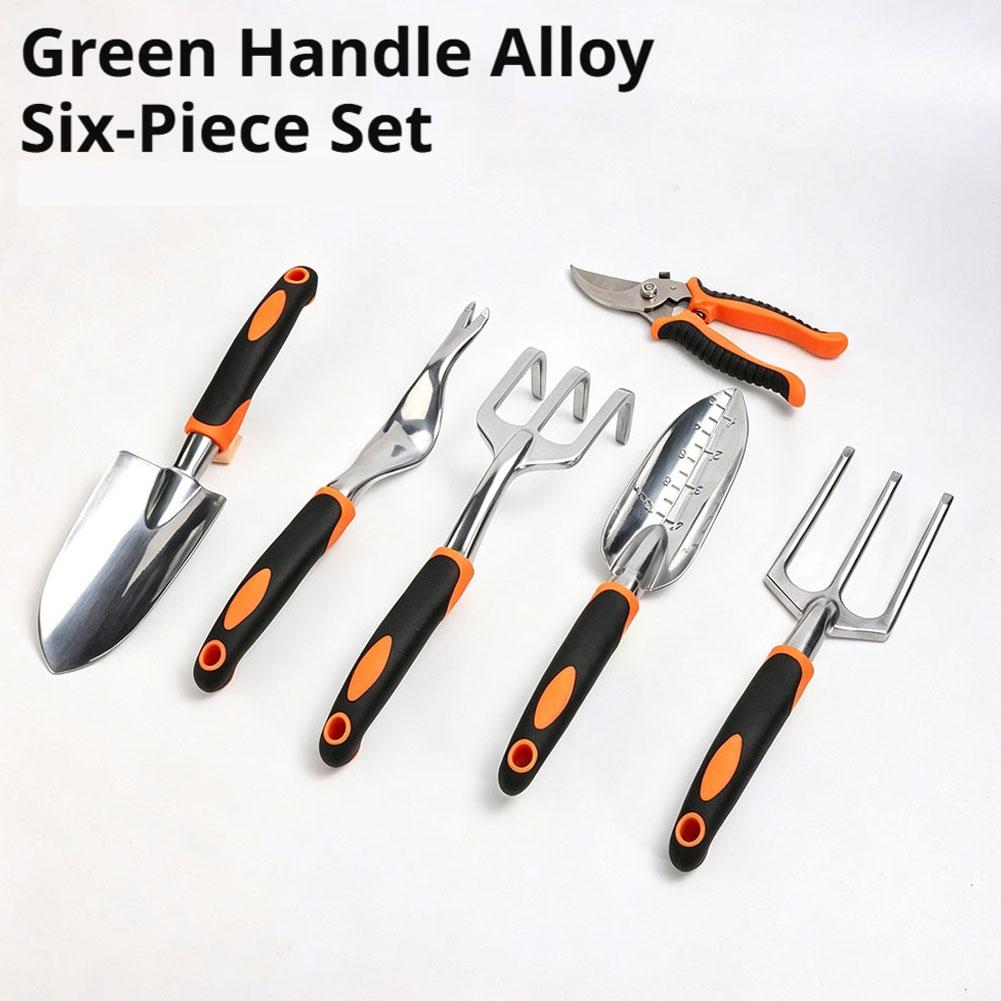 Gardening Tools Trowel - 3/5/6 個ガーデンツールセット人間工学に基づいたハンドルトロウェルハンドレーキカルチベーターウィーダーフォークシャベル屋外植栽盆栽用品用