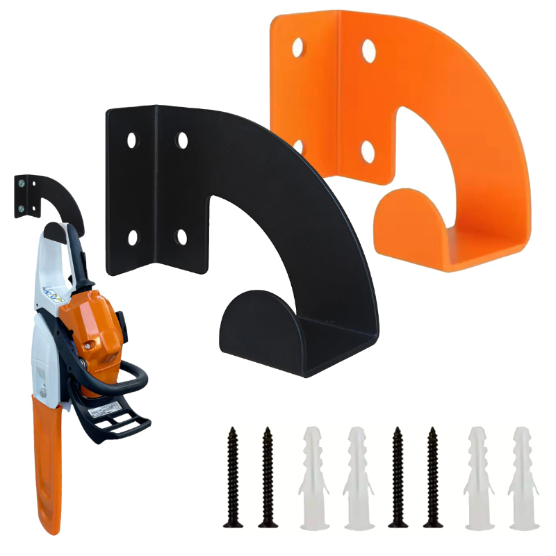 Gardening Tools Range - 頑丈な金属製チェーンソー壁掛けハンガー、ワークショップツール収納ラック、ガーデンバリカン、芝刈り機、ヘッジトリマー用吊り下げホルダー