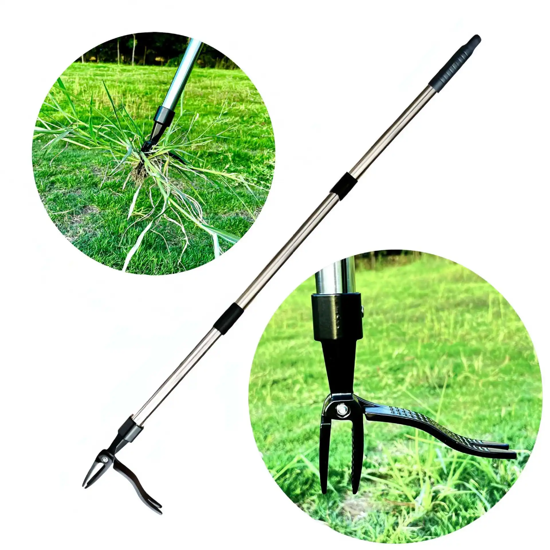 Gardening Tools Needed - 省力ハンド金属雑草抽出器スタンドアップガーデンハンドツール雑草トング鍬掘りツール