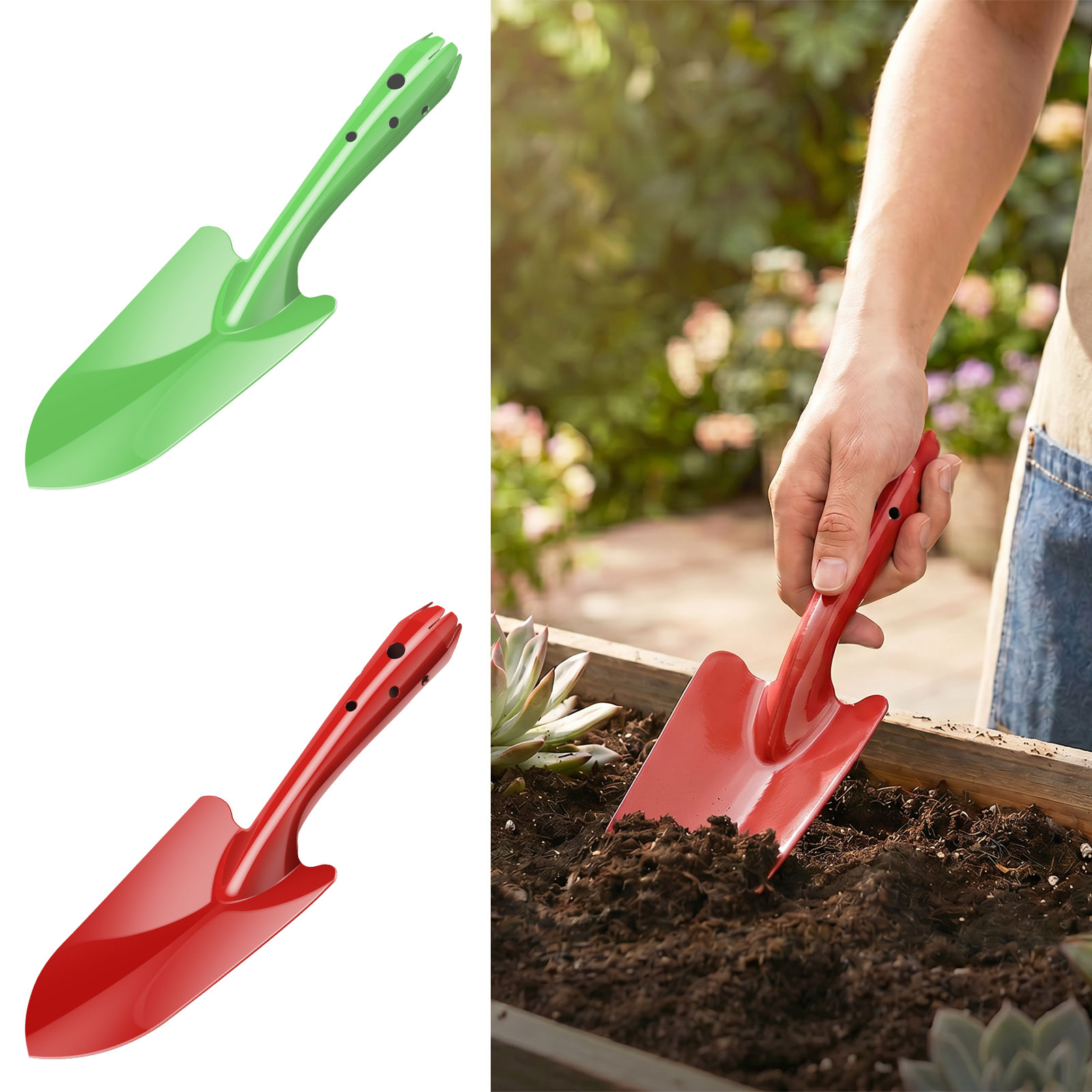 Gardening Tools Trowel - ガーデントロウェル 錆びにくい金属製ガーデンハンドシャベル 小型園芸工具 植栽・掘削・多肉植物ケア用 ガーデントロウェル