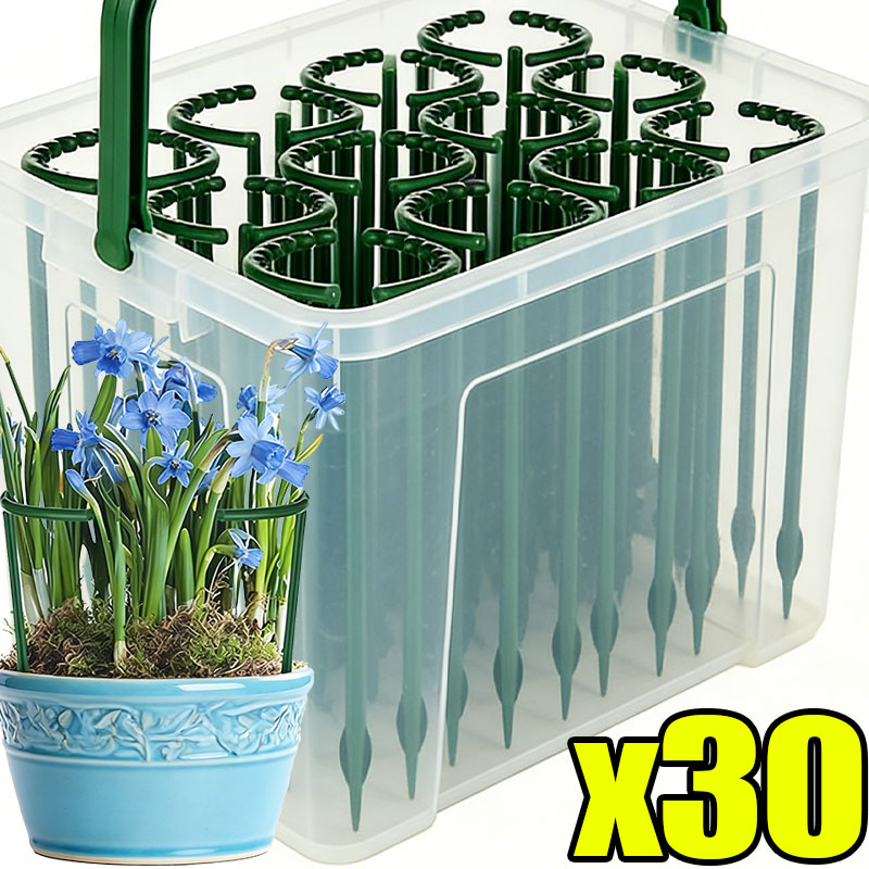Gardening Tools Range - 30-1 個プラスチック植物サポート半円形パイルフレーム固定ロッドホルダーガーデニングアレンジメント花登山ブラケット盆栽ツール