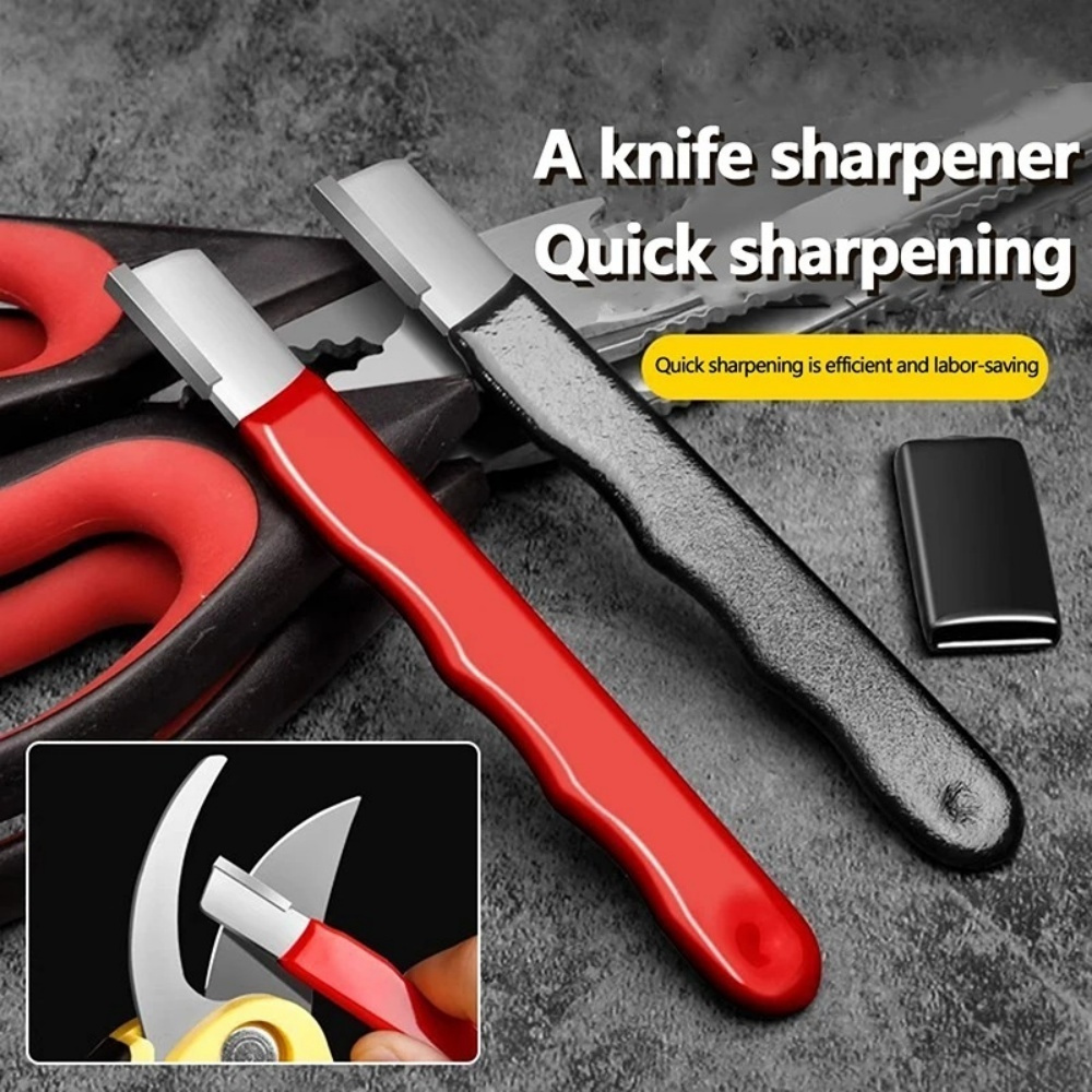 Gardening Yard Tools - プロ用金属製ナイフ研ぎ器、ハサミ研ぎ器、手持ち式砥石、あらゆる刃物用、キッチンナイフ、ハサミ、園芸用剪定ばさみ用ツール