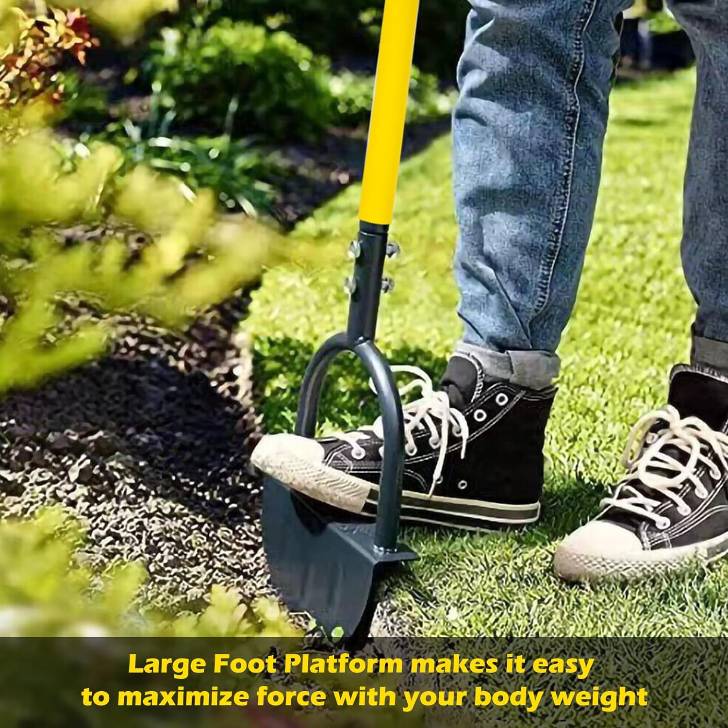 手動鋼の芝生のシャベル、Tグリップハンドル付きハーフムーンデ - Gardening Tools Spade のレビューと価格