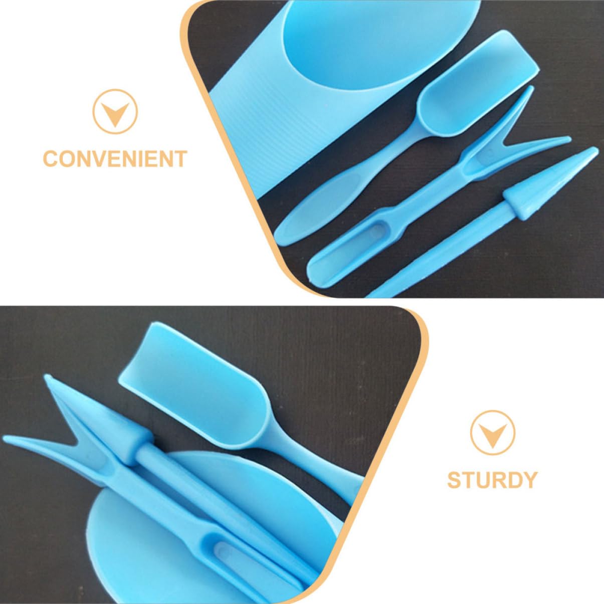 4 ピース/セット、プラスチック耐久性のあるバケツシャベル鉢 - Gardening Tools Spade のレビューと価格