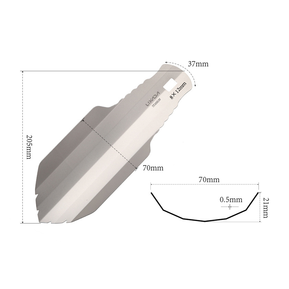 Lixada チタンガーデンハンドシャベルアウトドアキャンプ - Gardening Tools Trowel のレビューと価格