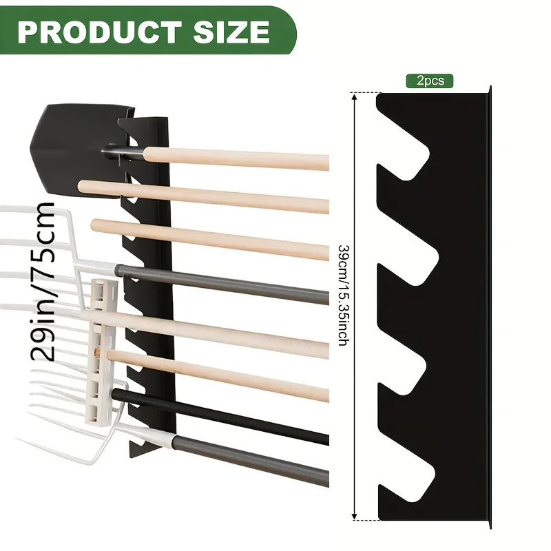 頑丈な金属製ガーデンツールホルダー、シャベルと熊手の収納付き - Gardening Tools Range のレビューと価格