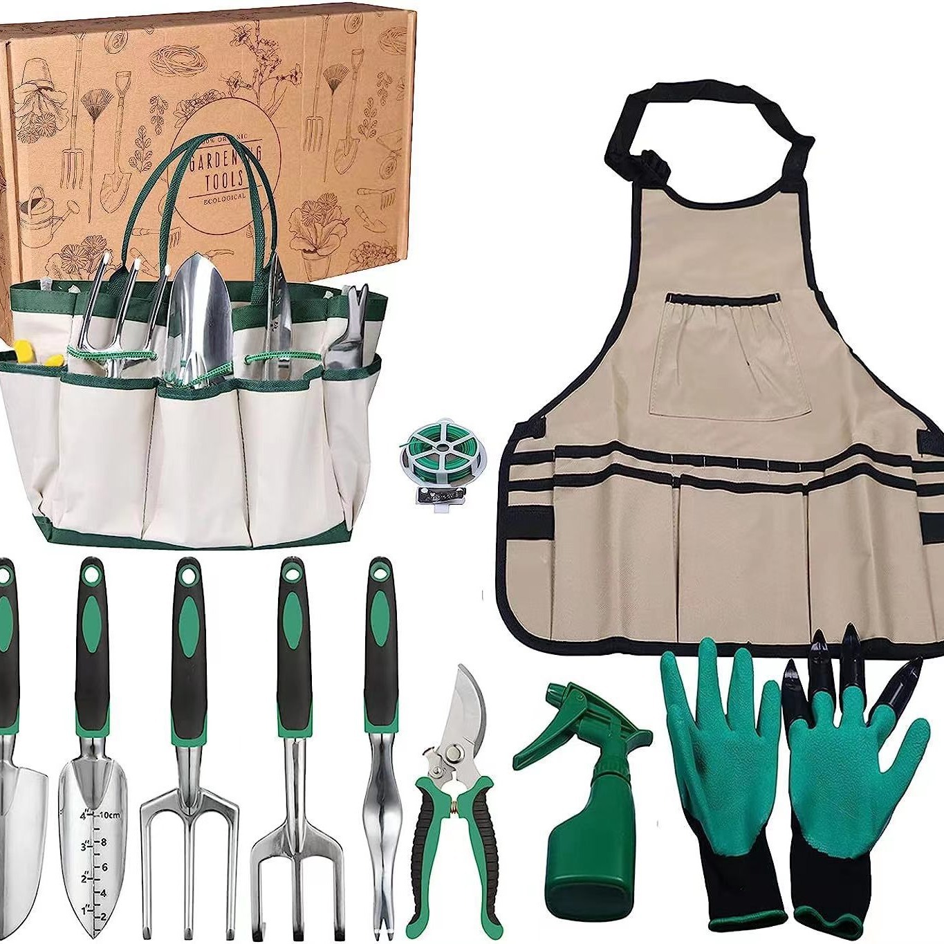 11個入りガーデンツールセット アルミ合金製ステンレス鋼シャ - Gardening Tools Spade のレビューと価格