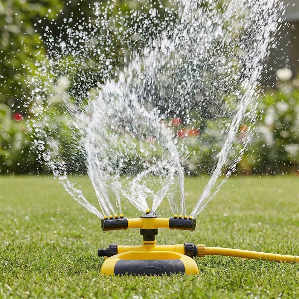 360度自動回転式スプリンクラー（ベース付き）大範囲カバー  - Gardening Yard Tools のレビューと価格
