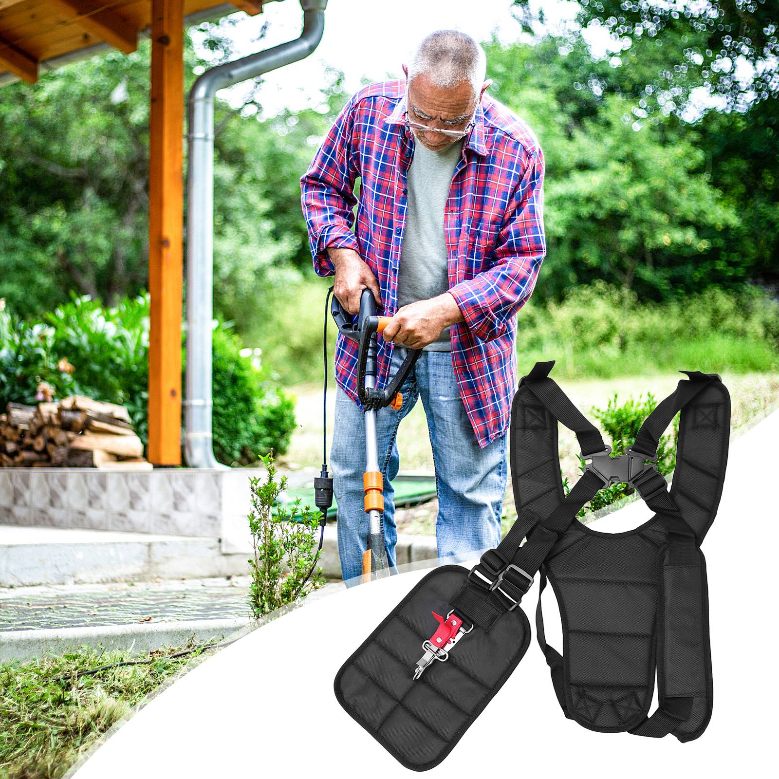 草トリマーショルダーストラップ耐久性のある調節可能なハーネス - Gardening Tools Spade のレビューと価格