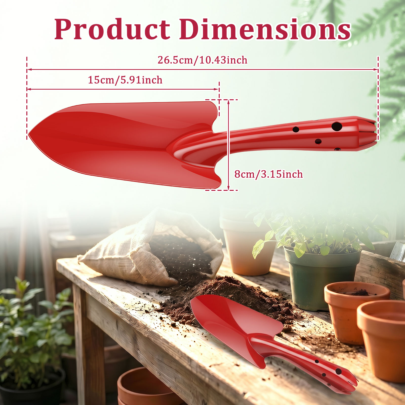 ガーデントロウェル 錆びにくい金属製ガーデンハンドシャベル  - Gardening Tools Trowel のレビューと価格