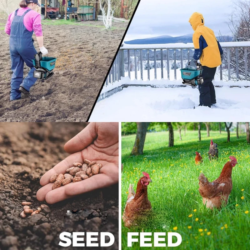 3.3L 自動肥料散布機ハンドヘルド電動肥料散布機草の種子野 - Grass Seed Spreader のレビューと価格