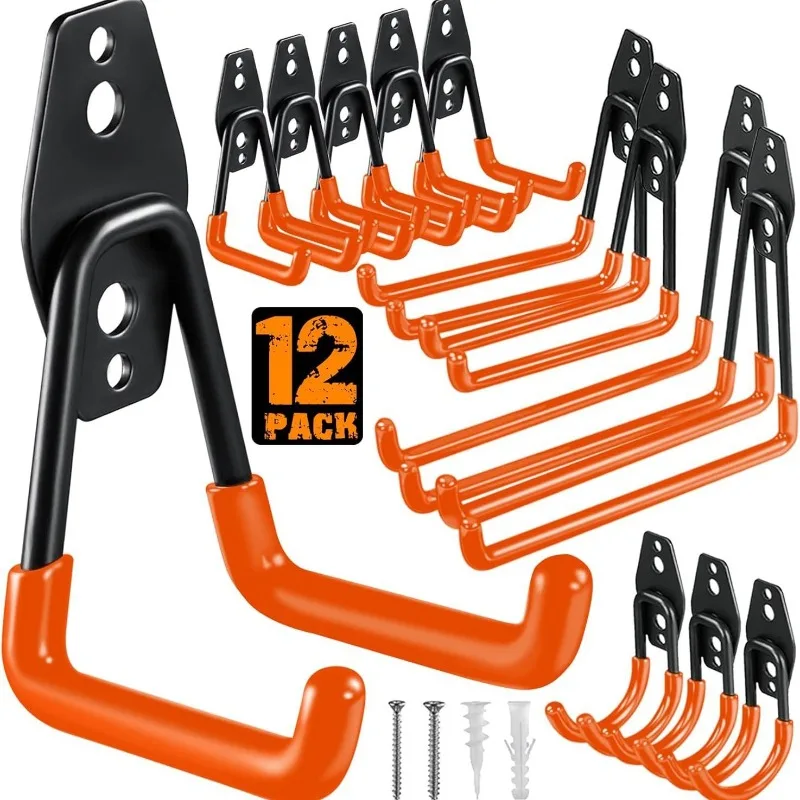 12個セット ガレージ収納ユーティリティフック – 庭の道具 - Gardening Tools Range のレビューと価格