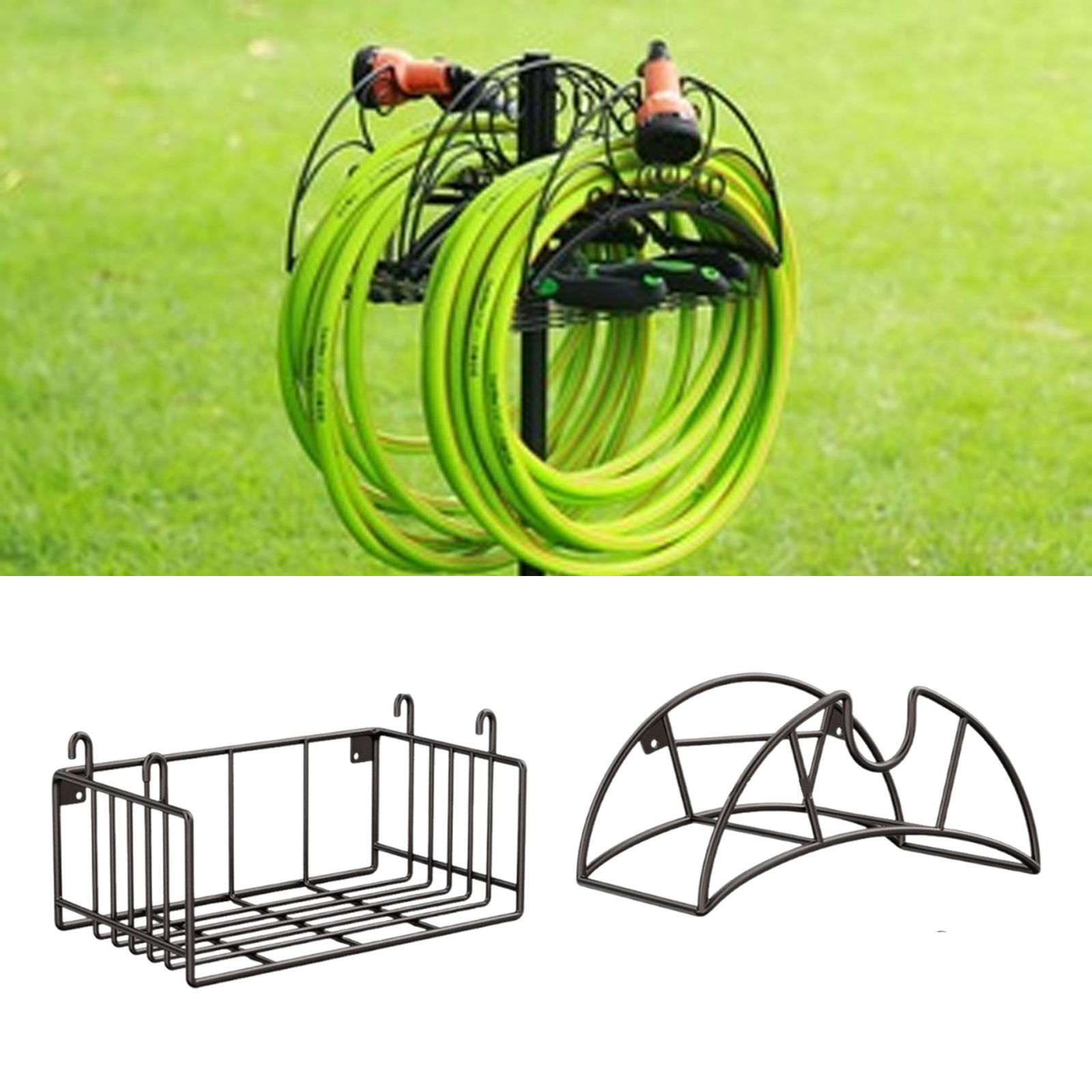 壁掛け式ガーデンホースホルダー、ツールオーガナイザーブラケッ - Gardening Yard Tools のレビューと価格